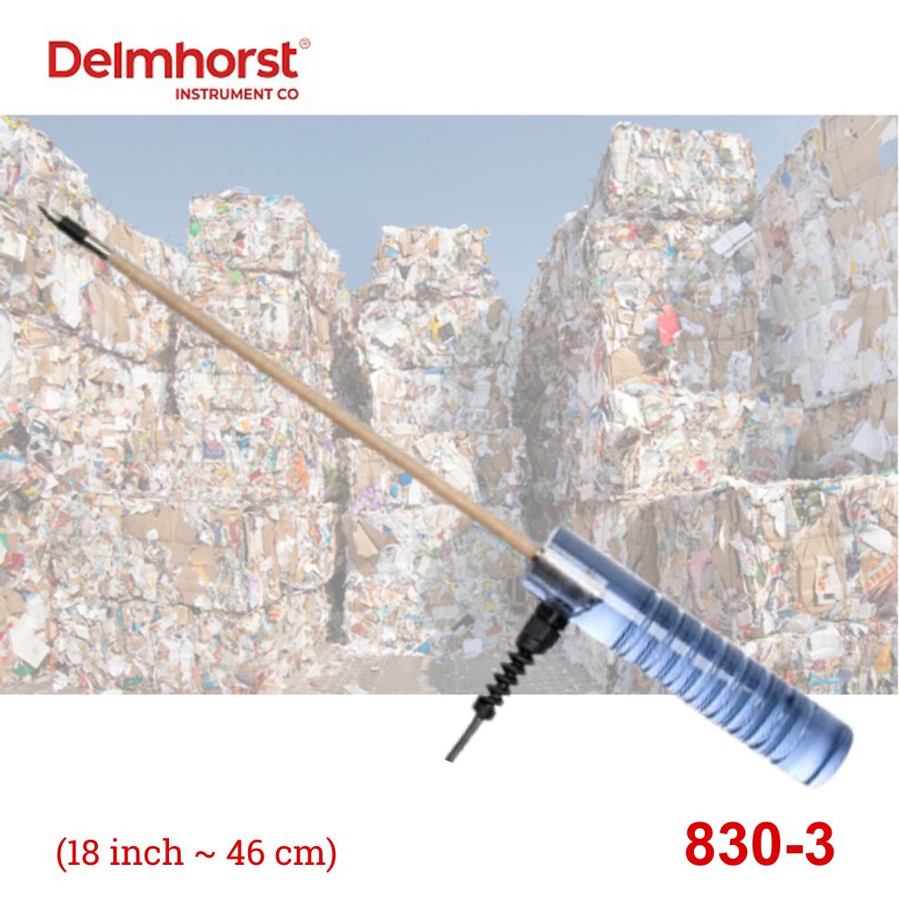 Cây đo độ ẩm Delmhorst 830-3 cho cỏ khô và giấy cuộn (46 cm) Cây đo độ ẩm Delmhorst 830-3 cho cỏ khô và giấy cuộn (18 inch), điện cực đo độ ẩm Delmhorst 830 3, que đo độ ẩm cỏ khô Delmhorst 830-3 Prod for Agriculture and Paper