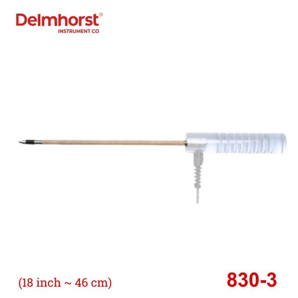 Cây đo độ ẩm Delmhorst 830-3 cho cỏ khô và giấy cuộn (18 inch), điện cực đo độ ẩm Delmhorst 830 3, que đo độ ẩm cỏ khô Delmhorst 830-3 Prod for Agriculture and Paper