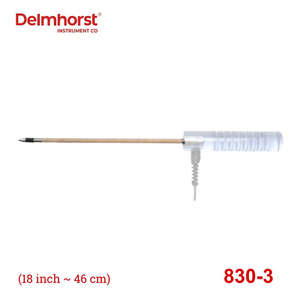 Cây đo độ ẩm Delmhorst 830-3 cho cỏ khô và giấy cuộn (46 cm) Cây đo độ ẩm Delmhorst 830-3 cho cỏ khô và giấy cuộn (18 inch), điện cực đo độ ẩm Delmhorst 830 3, que đo độ ẩm cỏ khô Delmhorst 830-3 Prod for Agriculture and Paper