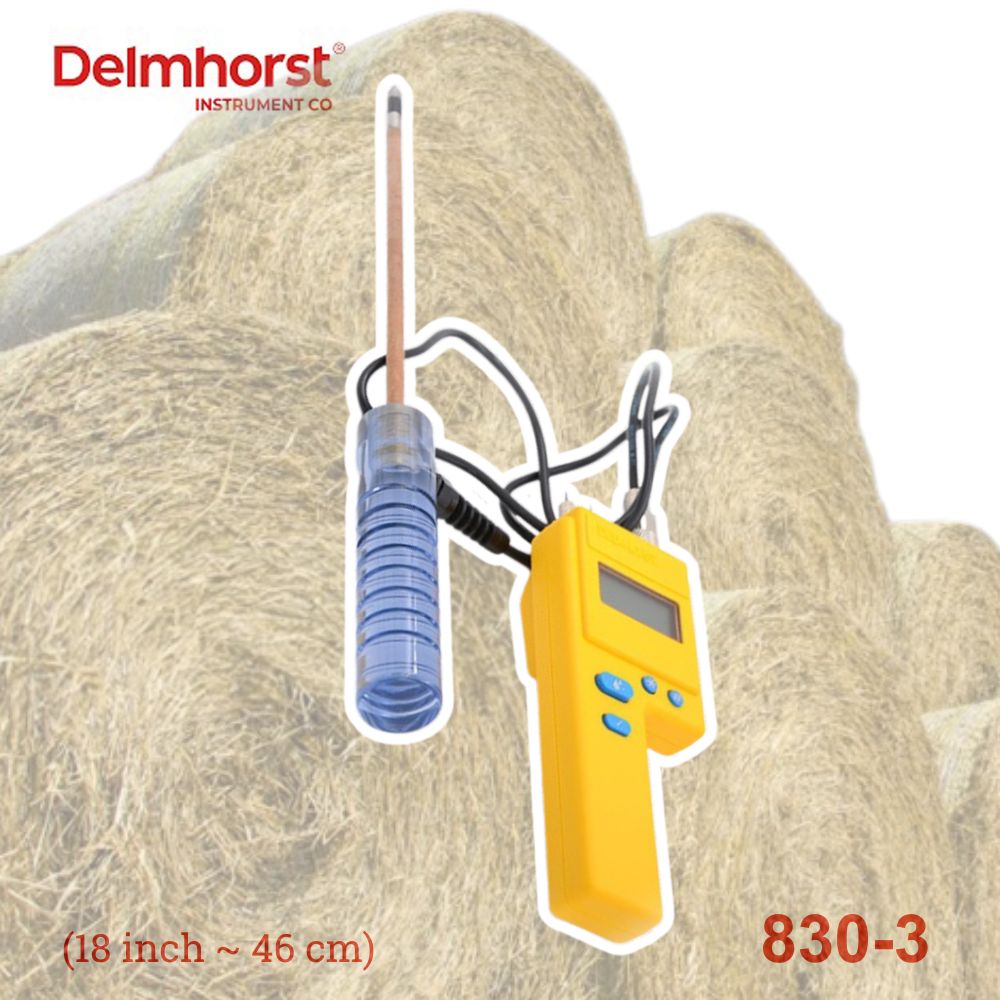 Cây đo độ ẩm Delmhorst 830-3 cho cỏ khô và giấy cuộn (46 cm) Cây đo độ ẩm Delmhorst 830-3 cho cỏ khô và giấy cuộn (18 inch), điện cực đo độ ẩm Delmhorst 830 3, que đo độ ẩm cỏ khô Delmhorst 830-3 Prod for Agriculture and Paper