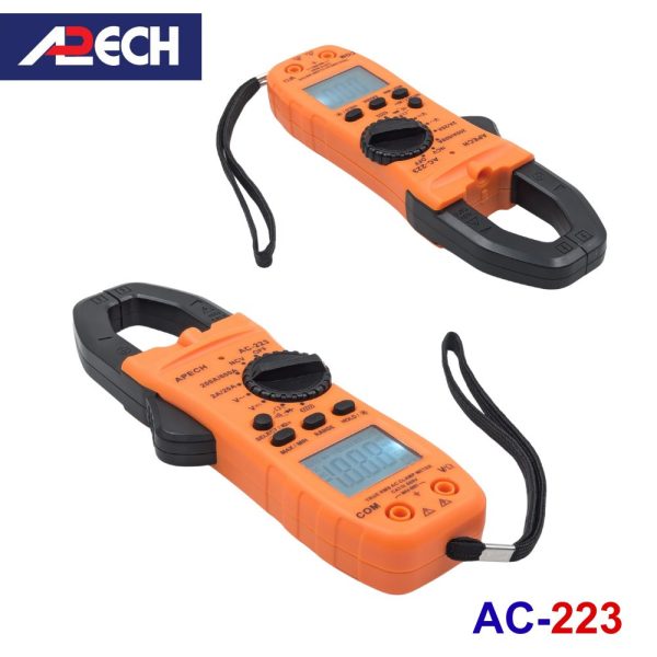 Ampe kìm APECH AC-223 True-RMS đo dòng AC, đồng hồ ampe kìm APECH AC223 True RMS, APECH AC 223 AC Clamp Meter