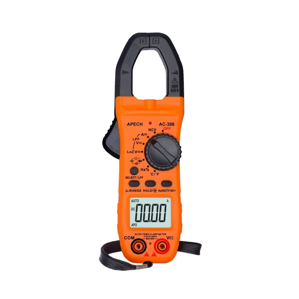 Ampe k&igrave;m APECH AC-386 True-RMS đo điện AC/DC, đồng hồ Ampe k&igrave;m AC/DC APECH AC386, APECH AC 386 AC/DC Clamp Meter