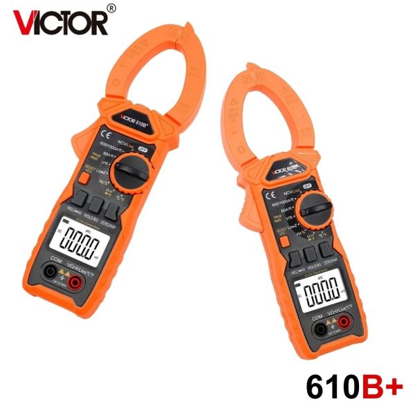 Ampe kìm Victor 610B+ True-RMS đo điện AC/DC, đồng hồ Ampe kìm AC/DC Victor 610B+ TrueRMS, Victor 610B plus True RMS Clamp Meter