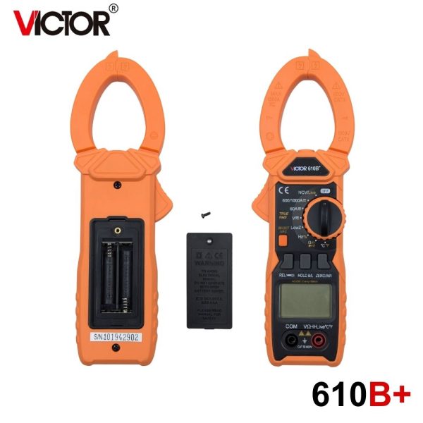Ampe kìm Victor 610B+ True-RMS đo điện AC/DC, đồng hồ Ampe kìm AC/DC Victor 610B+ TrueRMS, Victor 610B plus True RMS Clamp Meter