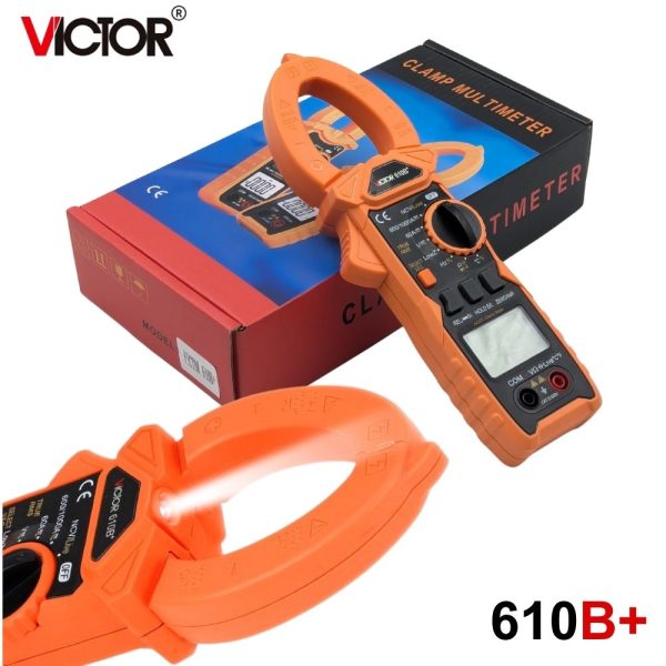 Ampe kìm Victor 610B+ True-RMS đo điện AC/DC, đồng hồ Ampe kìm AC/DC Victor 610B+ TrueRMS, Victor 610B plus True RMS Clamp Meter
