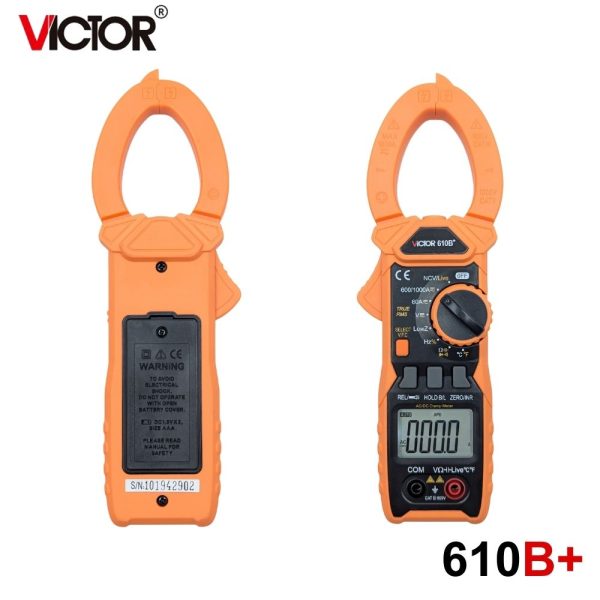 Ampe kìm Victor 610B+ True-RMS đo điện AC/DC, đồng hồ Ampe kìm AC/DC Victor 610B+ TrueRMS, Victor 610B plus True RMS Clamp Meter