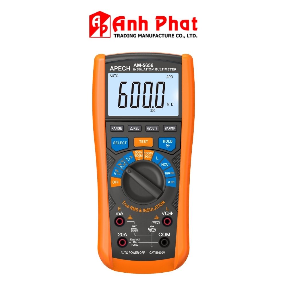 Đồng hồ vạn năng APECH AM-5556 đo điện trở cách điện Đồng hồ vạn năng APECH AM-5656 đo điện trở cách điện