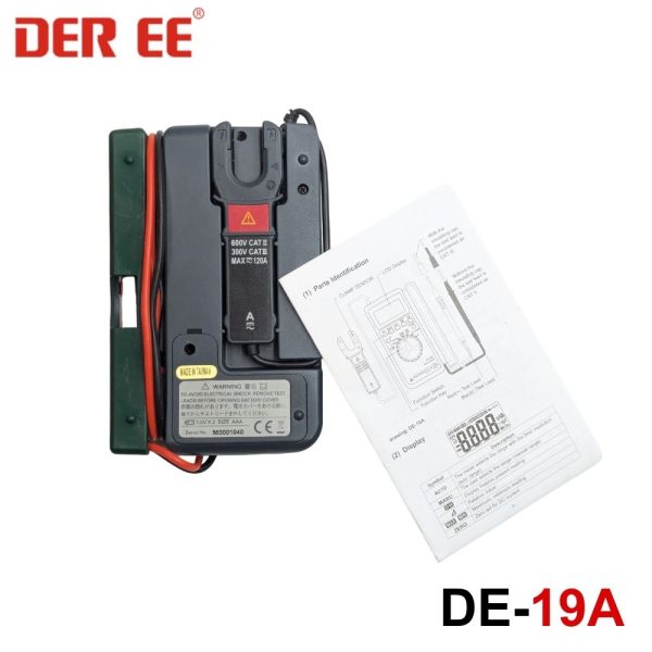 Đồng hồ vạn năng bỏ túi DEREE DE-19A True-RMS, đồng hồ VOM bỏ túi DEREE DE19A True-RMS, DEREE DE 19A Pocket Multimeter & Clamp