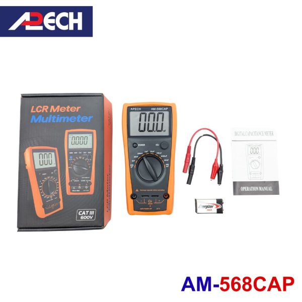 Máy đo điện dung APECH AM-568CAP, đồng hồ đo điện dung tụ điện APECH AM 568CAP, APECH AM-568 CAP Capacitance Meter
