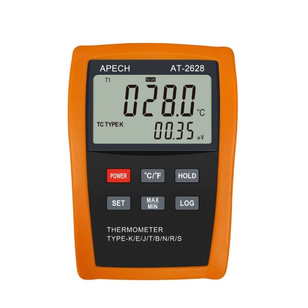 Máy đo nhiệt độ APECH AT-2628 tiếp xúc có ghi dữ liệu, máy đo nhiệt độ tiếp xúc APECH AT2628, APECH AT 2628 Digital Contact Thermometer