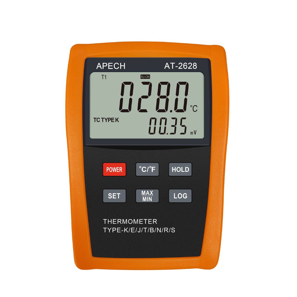 Máy đo nhiệt độ APECH AT-2628 tiếp xúc có ghi dữ liệu, máy đo nhiệt độ tiếp xúc APECH AT2628, APECH AT 2628 Digital Contact Thermometer
