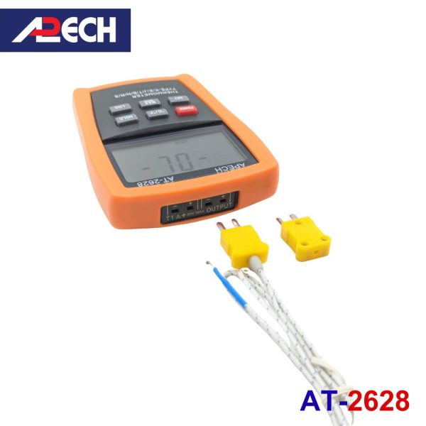 Máy đo nhiệt độ APECH AT-2628 tiếp xúc có ghi dữ liệu, máy đo nhiệt độ tiếp xúc APECH AT2628, APECH AT 2628 Digital Contact Thermometer