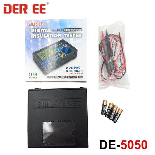 Máy đo điện trở cách điện DER EE DE-5050, đồng hồ đo cách điện DEREE DE-5050, DEREE DE 5050 Digital Insulation Tester