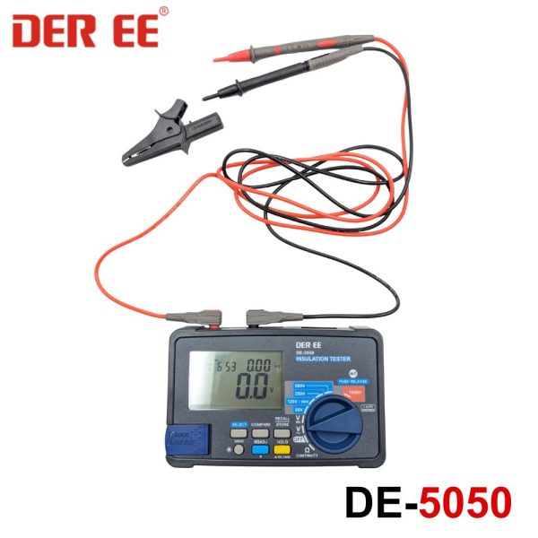 Máy đo điện trở cách điện DER EE DE-5050, đồng hồ đo cách điện DEREE DE-5050, DEREE DE 5050 Digital Insulation Tester