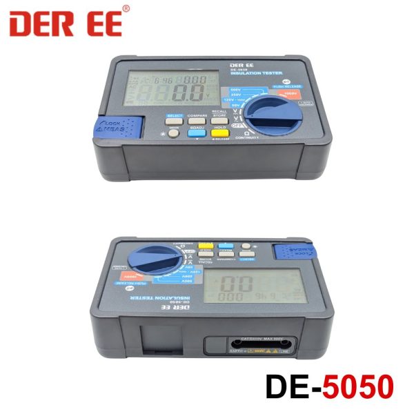 Máy đo điện trở cách điện DER EE DE-5050, đồng hồ đo cách điện DEREE DE-5050, DEREE DE 5050 Digital Insulation Tester