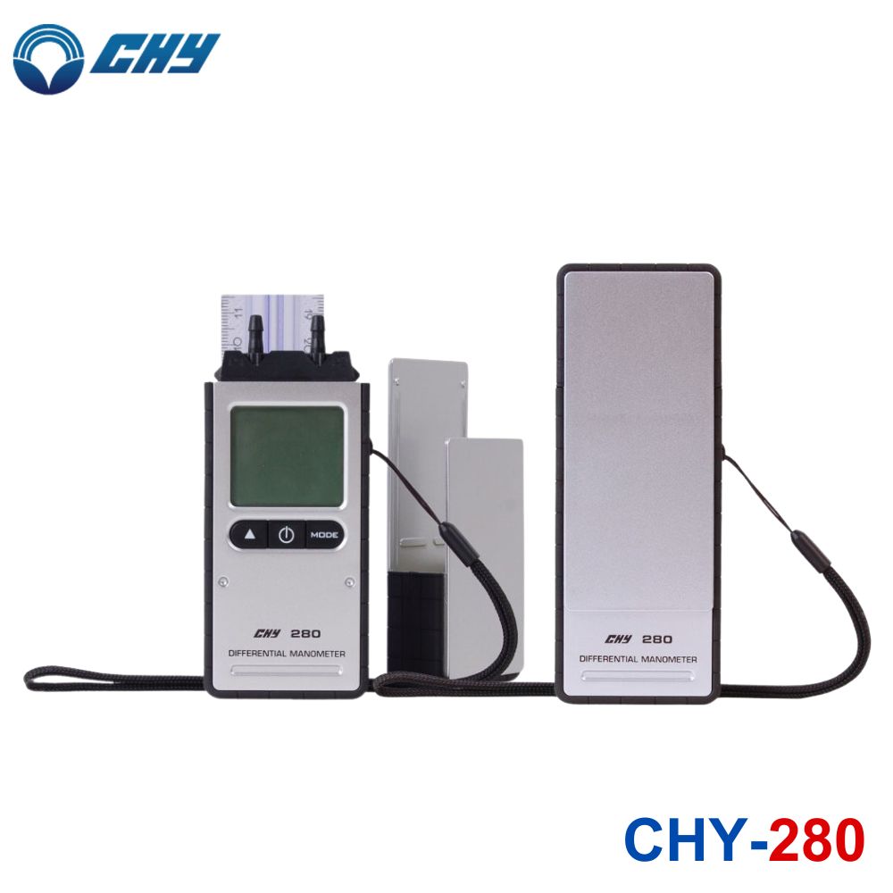 Máy đo áp suất không khí CHY 280 cầm tay Máy đo áp suất không khí CHY CHY-280, máy đo chênh lệch áp suất CHY 280, CHY 280 Differential Manometer