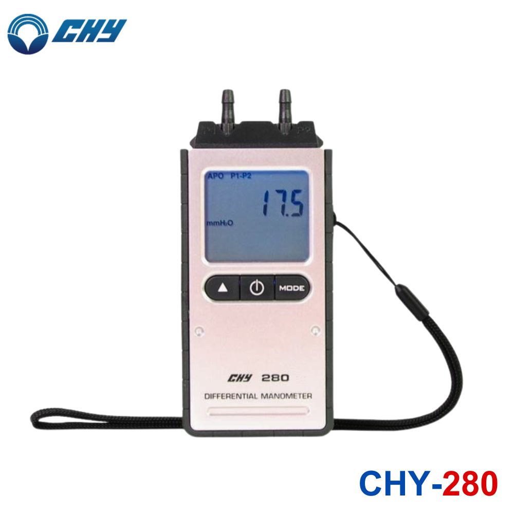 Máy đo áp suất không khí CHY 280 cầm tay Máy đo áp suất không khí CHY CHY-280, máy đo chênh lệch áp suất CHY 280, CHY 280 Differential Manometer