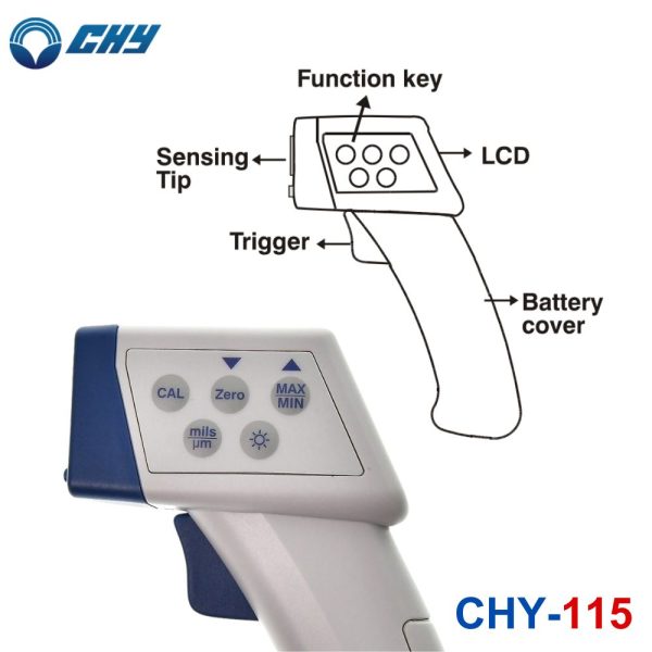 Máy đo độ dày lớp sơn CHY 115 cầm tay, thiết bị đo độ dày lớp sơn phủ CHY 115, CHY-115 Coating Thickness Gauge