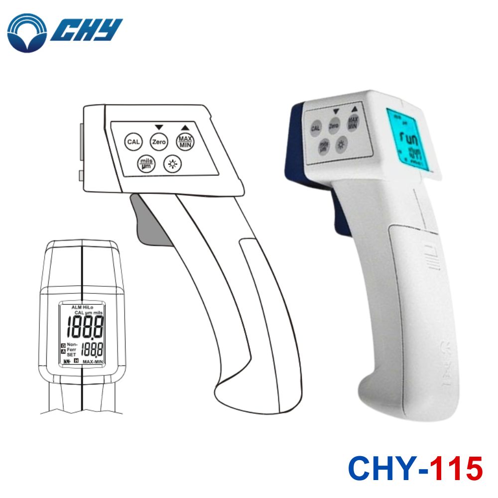 Máy đo độ dày lớp sơn CHY 115 cầm tay Máy đo độ dày lớp sơn CHY 115 cầm tay, thiết bị đo độ dày lớp sơn phủ CHY 115, CHY-115 Coating Thickness Gauge