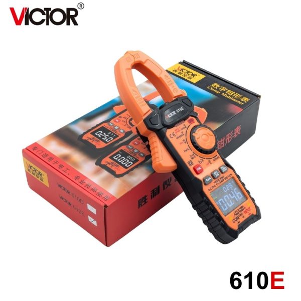 Ampe kìm Victor 610E True-RMS đo điện AC/DC, Ampe kìm hiện số Victor 610E, Victor 610E True RMS Clamp Meter