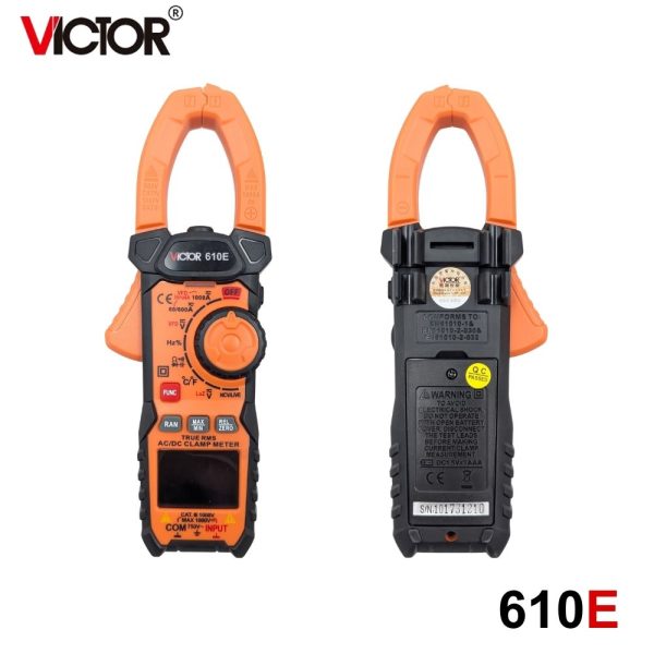 Ampe kìm Victor 610E True-RMS đo điện AC/DC, Ampe kìm hiện số Victor 610E, Victor 610E True RMS Clamp Meter
