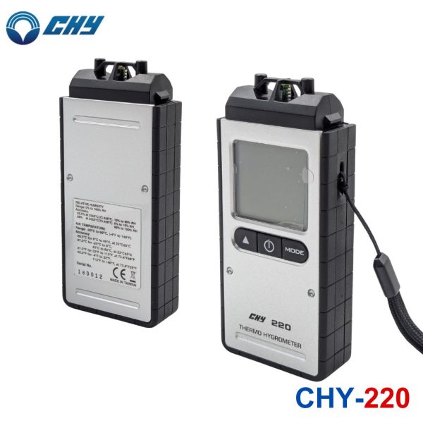 máy đo độ ẩm CHY 220 cầm tay, nhiệt ẩm kế CHY-220, CHY 220 Digital Thermo-Hygrometer