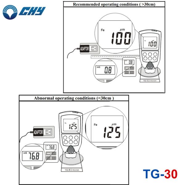 Máy đo độ dày lớp sơn CHY TG-03 cầm tay, máy đo độ dày lớp phủ CHY TG03, CHY TG 03 Coating Thickness Gauge