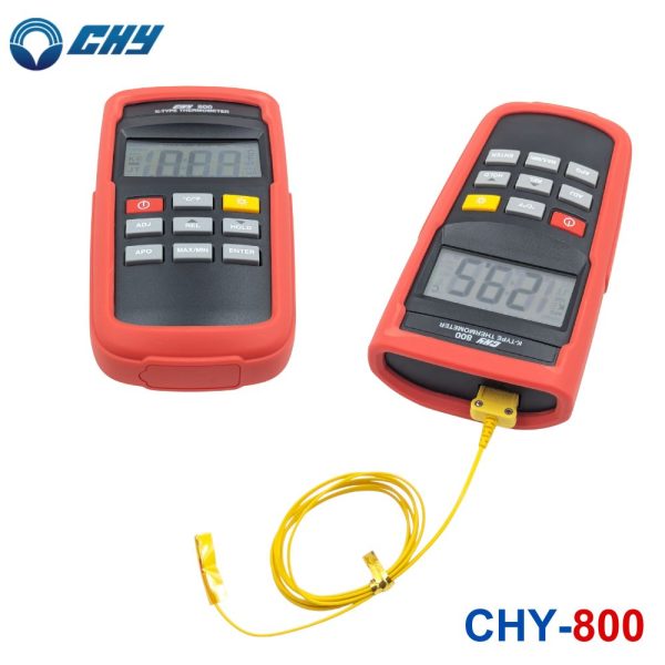 Máy đo nhiệt độ tiếp xúc CHY 800 đầu dò đơn loại K, máy đo nhiệt độ K-type CHY-800, CHY 800 thermometer
