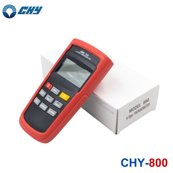 Máy đo nhiệt độ tiếp xúc CHY 800 đầu dò đơn loại K, máy đo nhiệt độ K-type CHY-800, CHY 800 thermometer