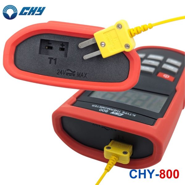 Máy đo nhiệt độ tiếp xúc CHY 800 đầu dò đơn loại K, máy đo nhiệt độ K-type CHY-800, CHY 800 thermometer
