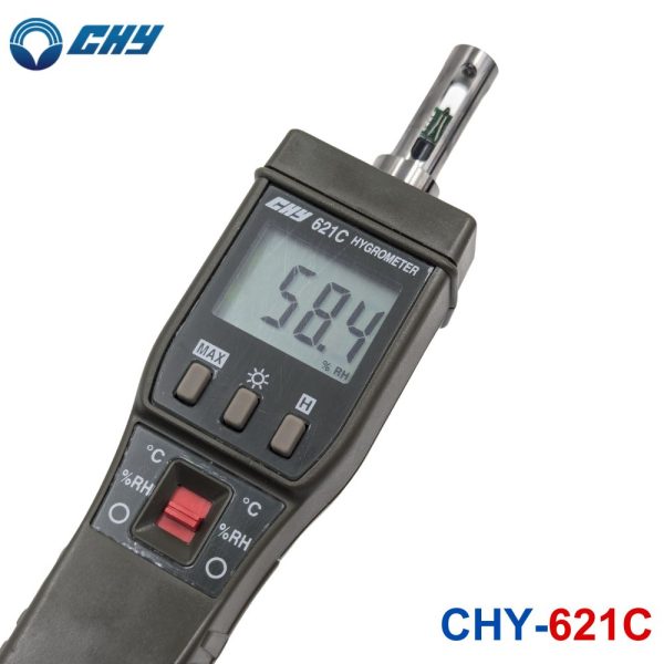 Máy đo độ ẩm CHY 621C cầm tay, nhiệt ẩm kế điện tử CHY 621C, CHY-621C Thermo-Hygrometer