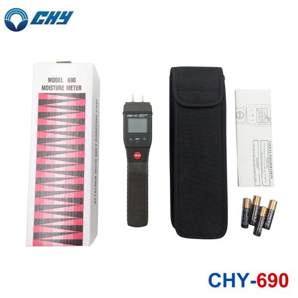 Máy đo độ ẩm gỗ CHY 690, thiết bị đo độ ẩm gỗ dạng kim CHY 690, CHY-690 moisture meter
