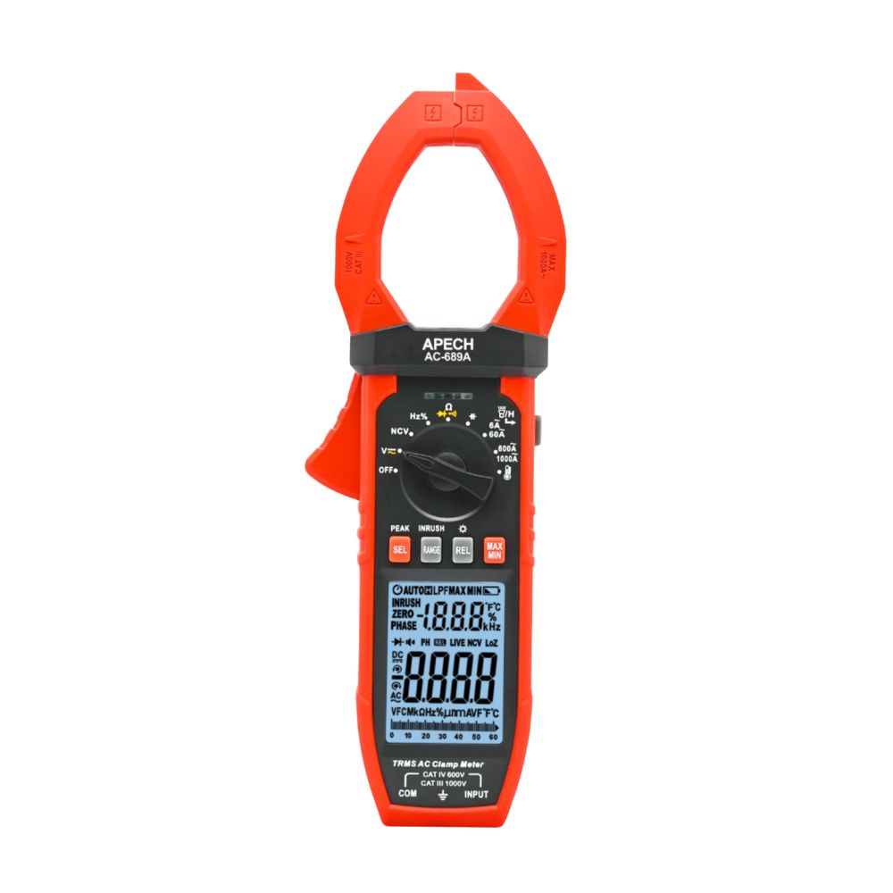 Ampe k&igrave;m APECH AC-689A True-RMS, đồng hồ Ampe k&igrave;m APECH AC 689A True RMS, APECH AC-689A Digital Clamp Meter