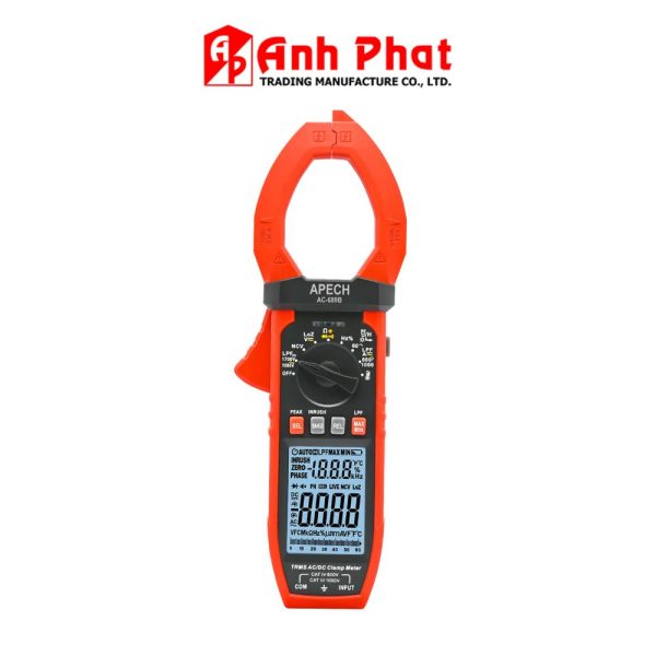 Đồng hồ Ampe kìm APECH AC-689B True-RMS, Ampe kìm AC/DC APECH AC 689B True RMS, APECH AC-689B Clamp Meter