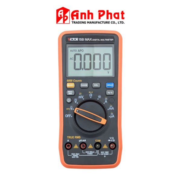 Đồng hồ vạn năng VICTOR 15B MAX true-rms đo điện AC/DC, đồng hồ VOM VICTOR 15B-MAX, VICTOR 15B MAX Digital Multimeter