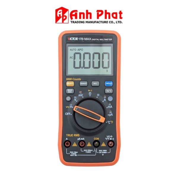 Đồng hồ vạn năng VICTOR 17B MAX True-RMS đo điện AC/DC, đồng hồ VOM VICTOR 17B-MAX, VICTOR 17B MAX Digital Multimeter