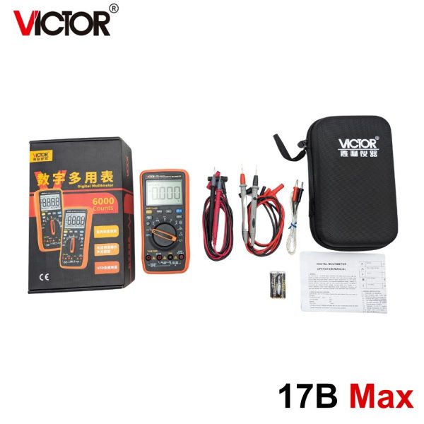 Đồng hồ vạn năng VICTOR 17B MAX True-RMS đo điện AC/DC, đồng hồ VOM VICTOR 17B-MAX, VICTOR 17B MAX Digital Multimeter