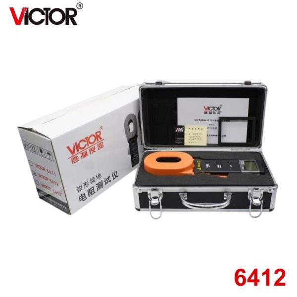 Ampe kìm đo điện trở đất VICTOR 6412, Ampe kìm đo điện trở tiếp địa VICTOR-6412, VICTOR 6412 earth resistance tester