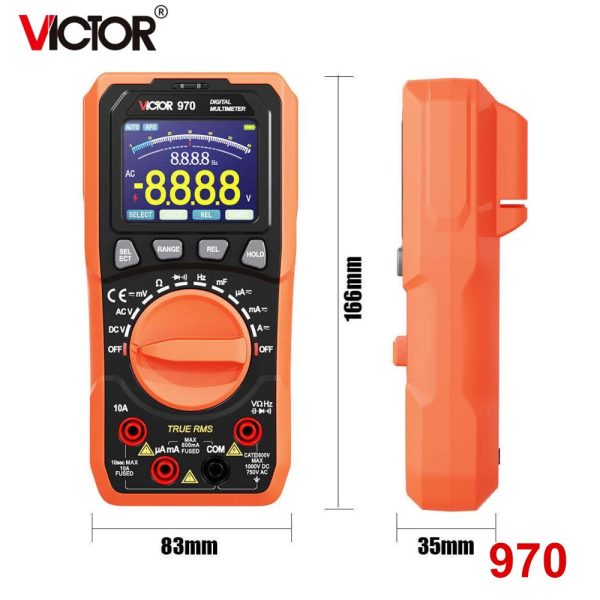 đồng hồ vạn năng VICTOR 970 True-RMS đo điện AC/DC, đồng hồ VOM VICTOR-970 True RMS, VICTOR 970 Digital Multimeter