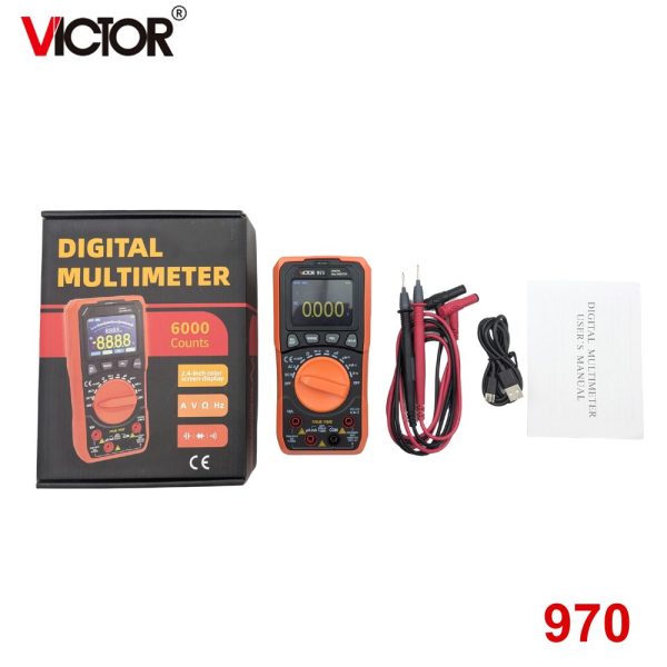 đồng hồ vạn năng VICTOR 970 True-RMS đo điện AC/DC, đồng hồ VOM VICTOR-970 True RMS, VICTOR 970 Digital Multimeter
