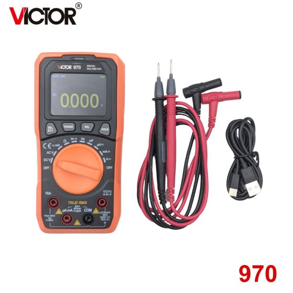 đồng hồ vạn năng VICTOR 970 True-RMS đo điện AC/DC, đồng hồ VOM VICTOR-970 True RMS, VICTOR 970 Digital Multimeter