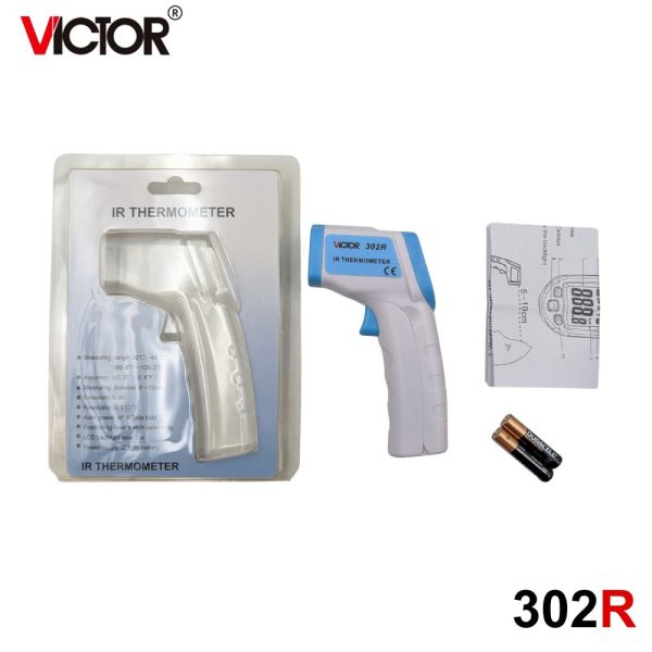 máy đo thân nhiệt VICTOR 302R cầm tay, nhiệt kế hồng ngoại VICTOR 302 R, VICTOR 302R infrared thermometer
