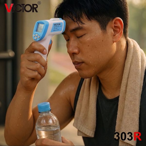 máy đo thân nhiệt VICTOR 303R, nhiệt kế hồng ngoại VICTOR 303 R, VICTOR 303R infrared thermometer