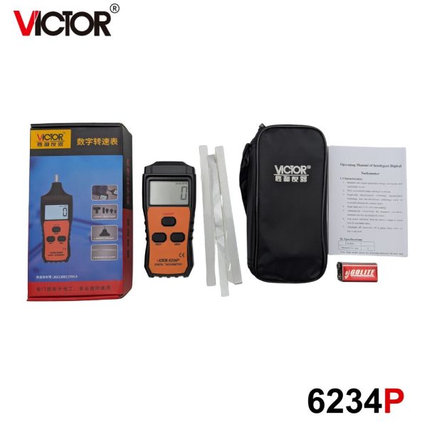 Máy đo tốc độ vòng quay không tiếp xúc VICTOR 6234P, máy đo RPM VICTOR-6234P, VICTOR 6234P Tachometer